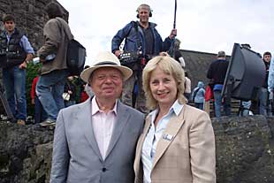 Maggie filming with TV Presenter John Sergeant